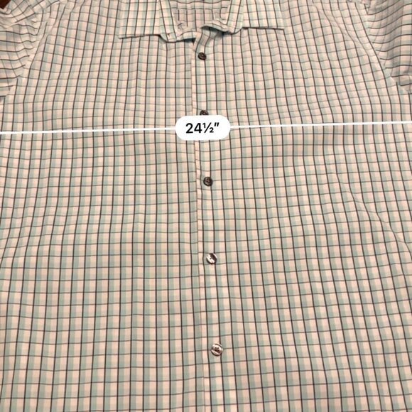 ❄️ ❄️ Winter Sale ❄️ ❄️ Apt. 9 Men Plaid Shirt Stretch Slim Fit - Picture 5 of 6